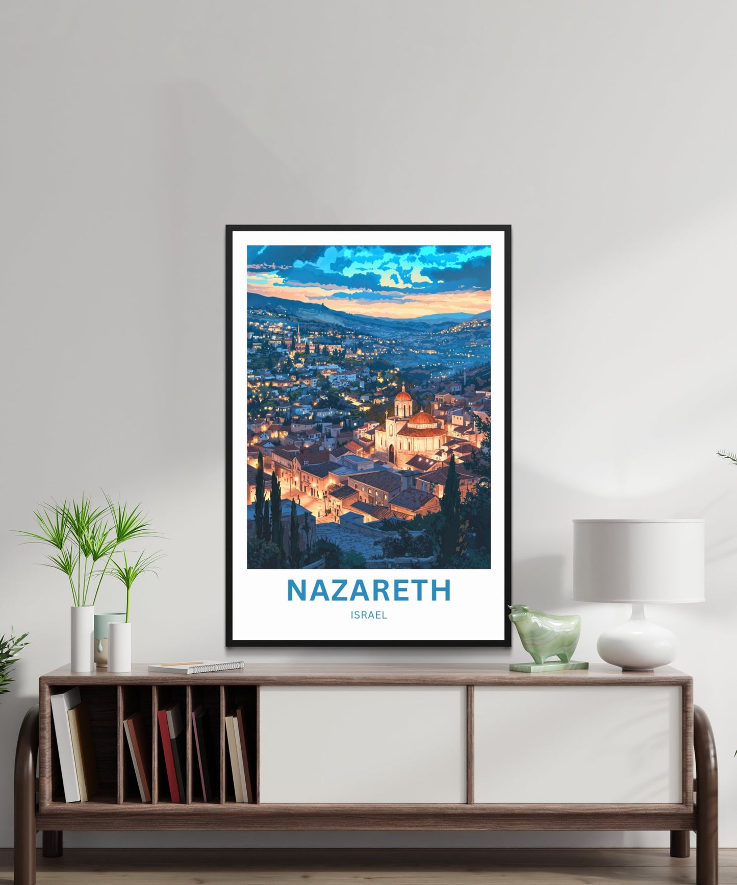 Nazareth Travel Poster - Israel Evening View