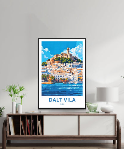 Dalt Vila Travel Poster - The Iconic Fortress of Ibiza