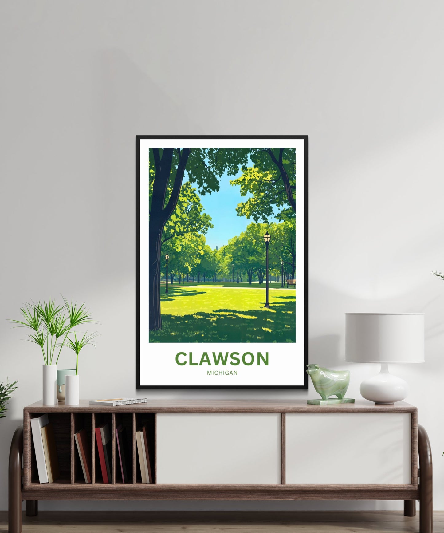 Clawson Travel Poster - Stunning Nature's Serene Park