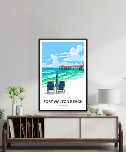 Fort Walton Beach Travel Poster - Beach Therapy