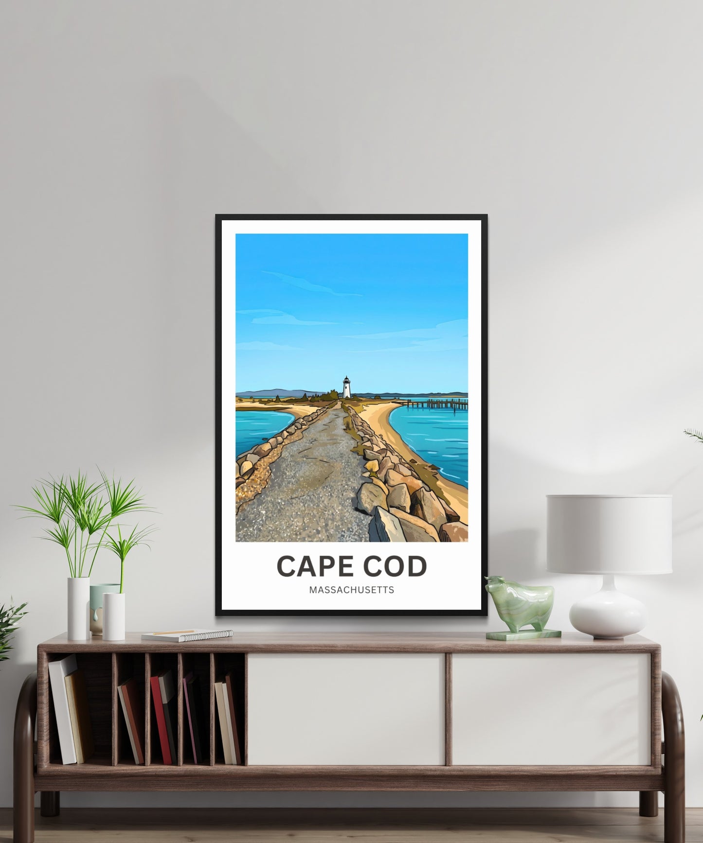Cape Cod Travel Poster - Land of Lighthouses