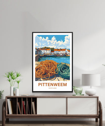 Pittenweem Travel Poster - Scotland’s Hidden Harbor