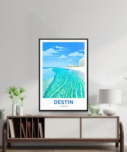 Destin, Florida Travel Poster - Emerald Coast