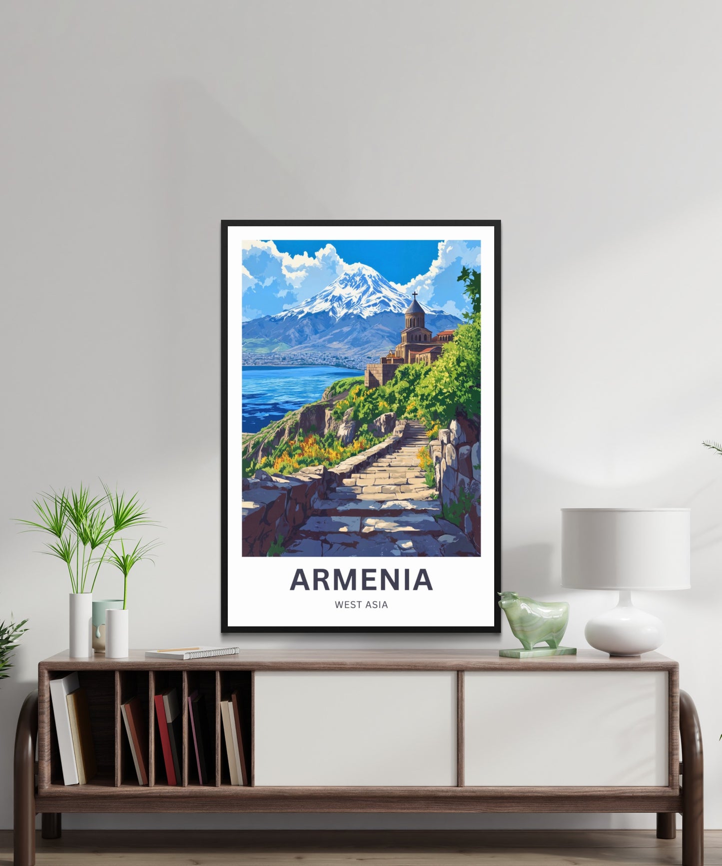 Armenia Travel Poster - Captivating Pathway View of  Land of Legends