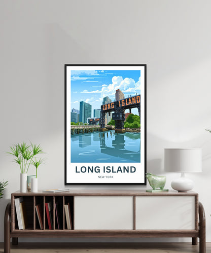 Long Island Travel Poster -  Oceanfront