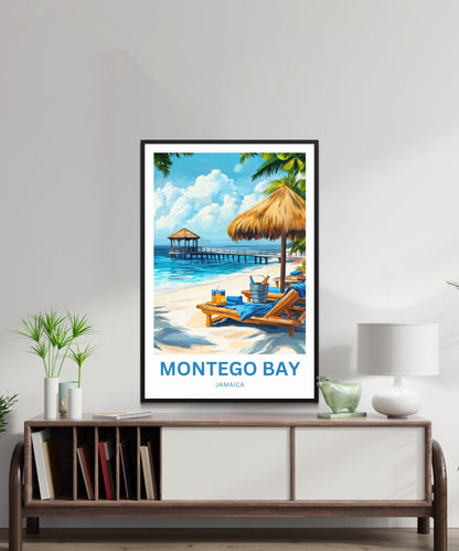 Montego Bay Travel Poster - Serene Island of  Jamaica