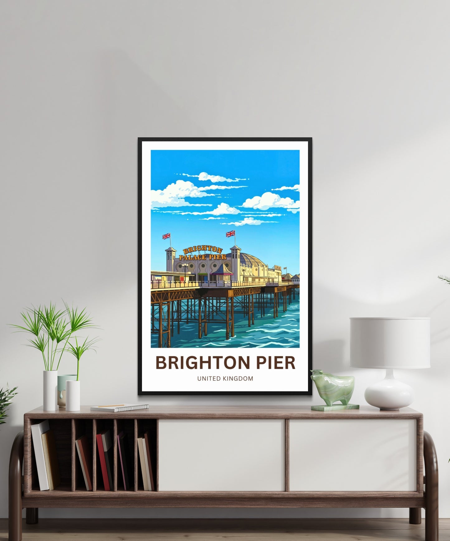 Brighton Pier Travel Poster - Golden Hour