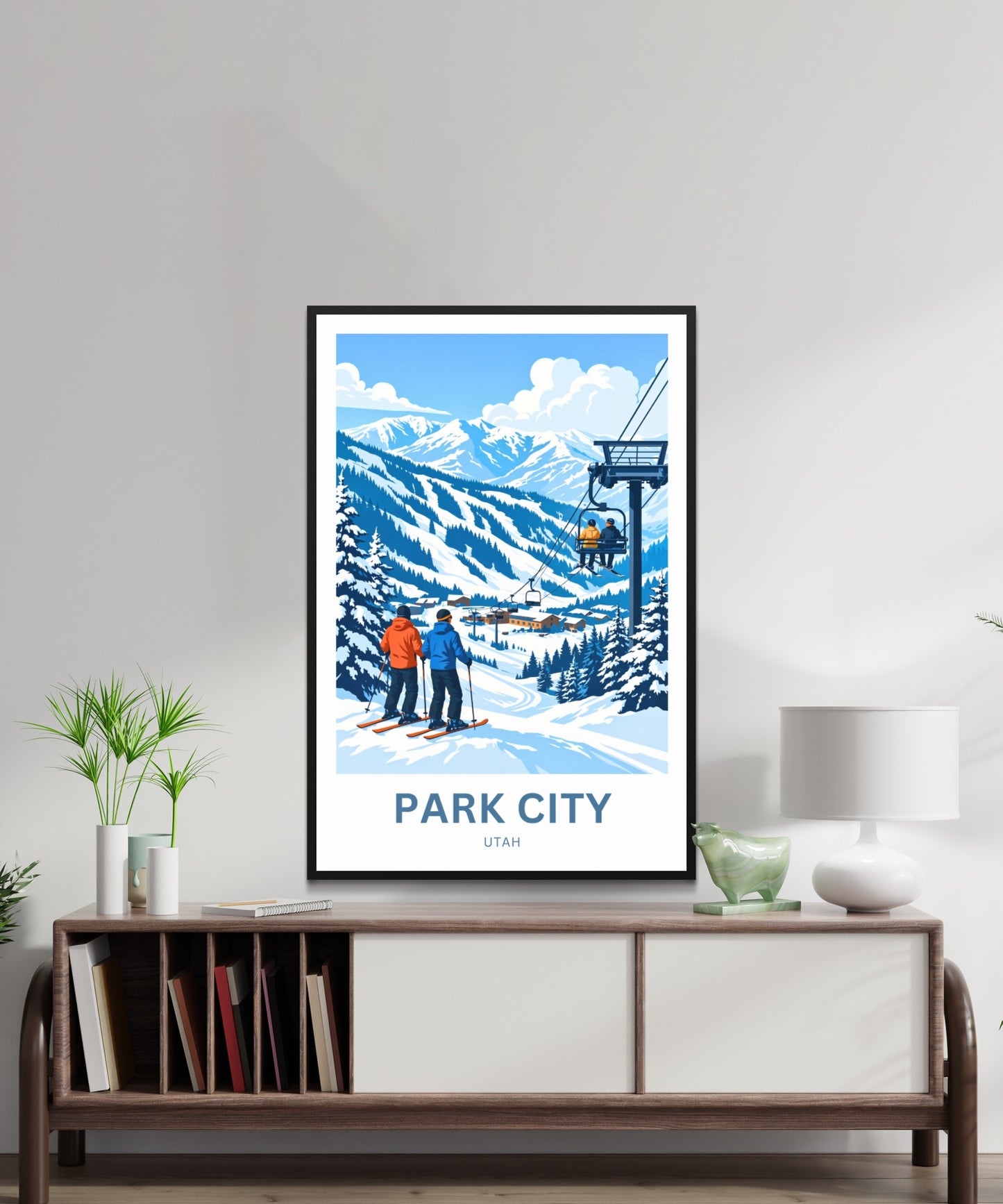 Park City Travel Poster - Alpine Ski Adventure