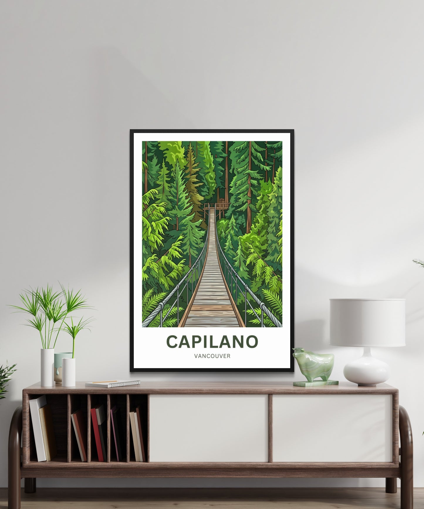 Capilano Suspension Bridge  Travel Poster - Timeless crossing