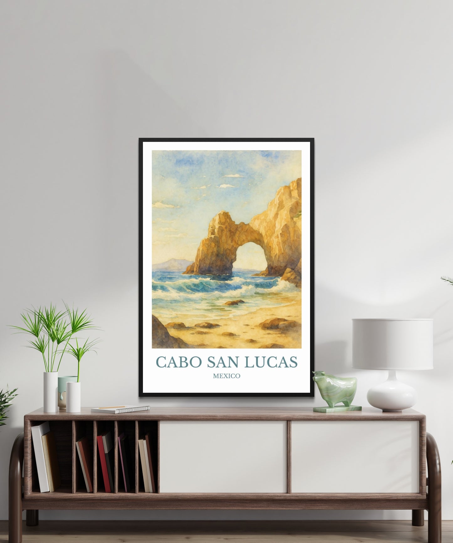 Cabo San Lucas, Watercolor design poster, Mexico Print, Cabo San Lucas Wall Art