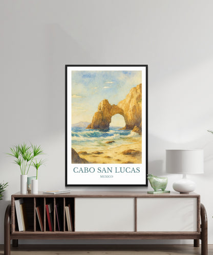 Cabo San Lucas, Watercolor design poster, Mexico Print, Cabo San Lucas Wall Art