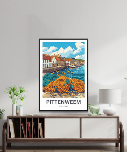 Pittenweem Travel Poster - Mesmerizing Coastal Life