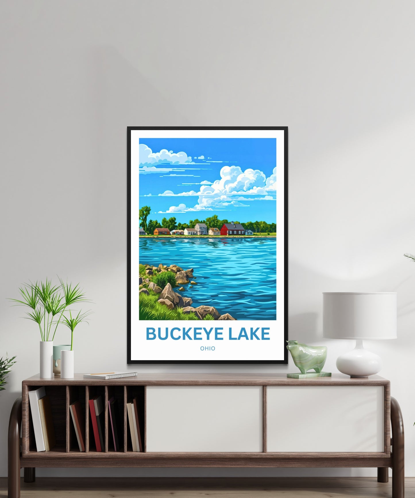 Buckeye Lake Travel Poster -  Peaceful Waterways