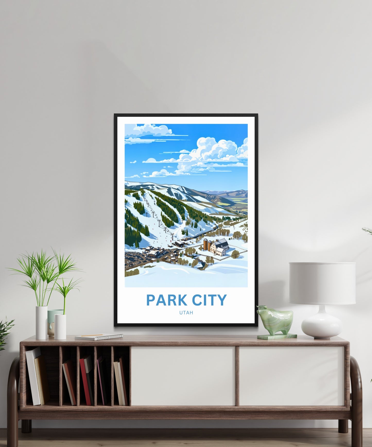 Park City Travel Poster - Ski Mountain View