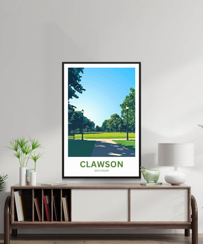 Clawson Park Travel Poster - Summer Vibes