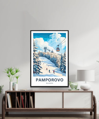 Pamporovo Travel Poster - Bulgaria Alpine Adventure Awaits