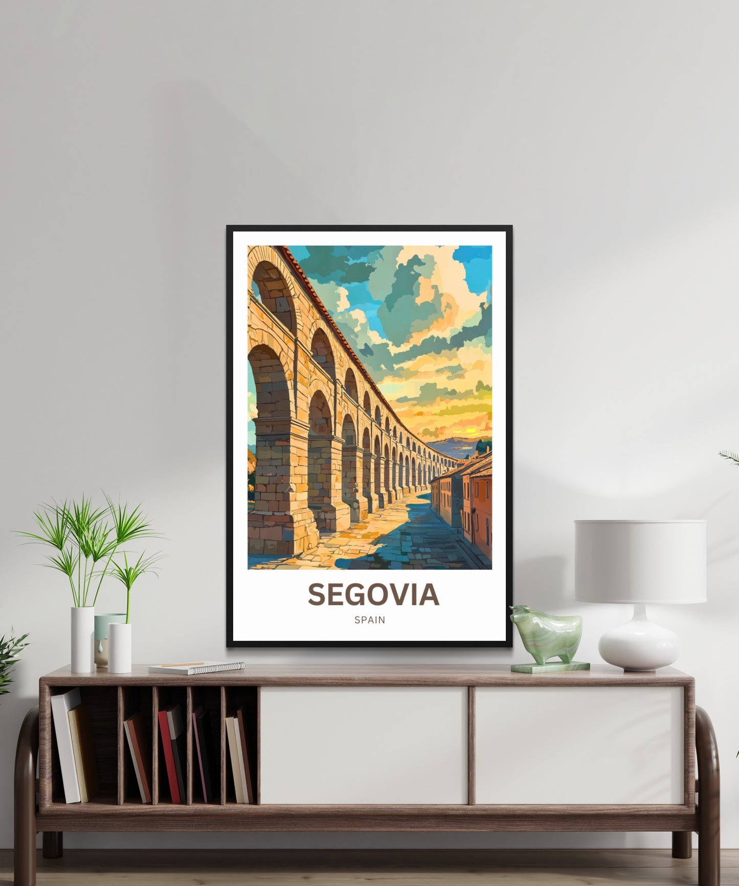 Segovia Travel Poster - Home of the Aqueduct