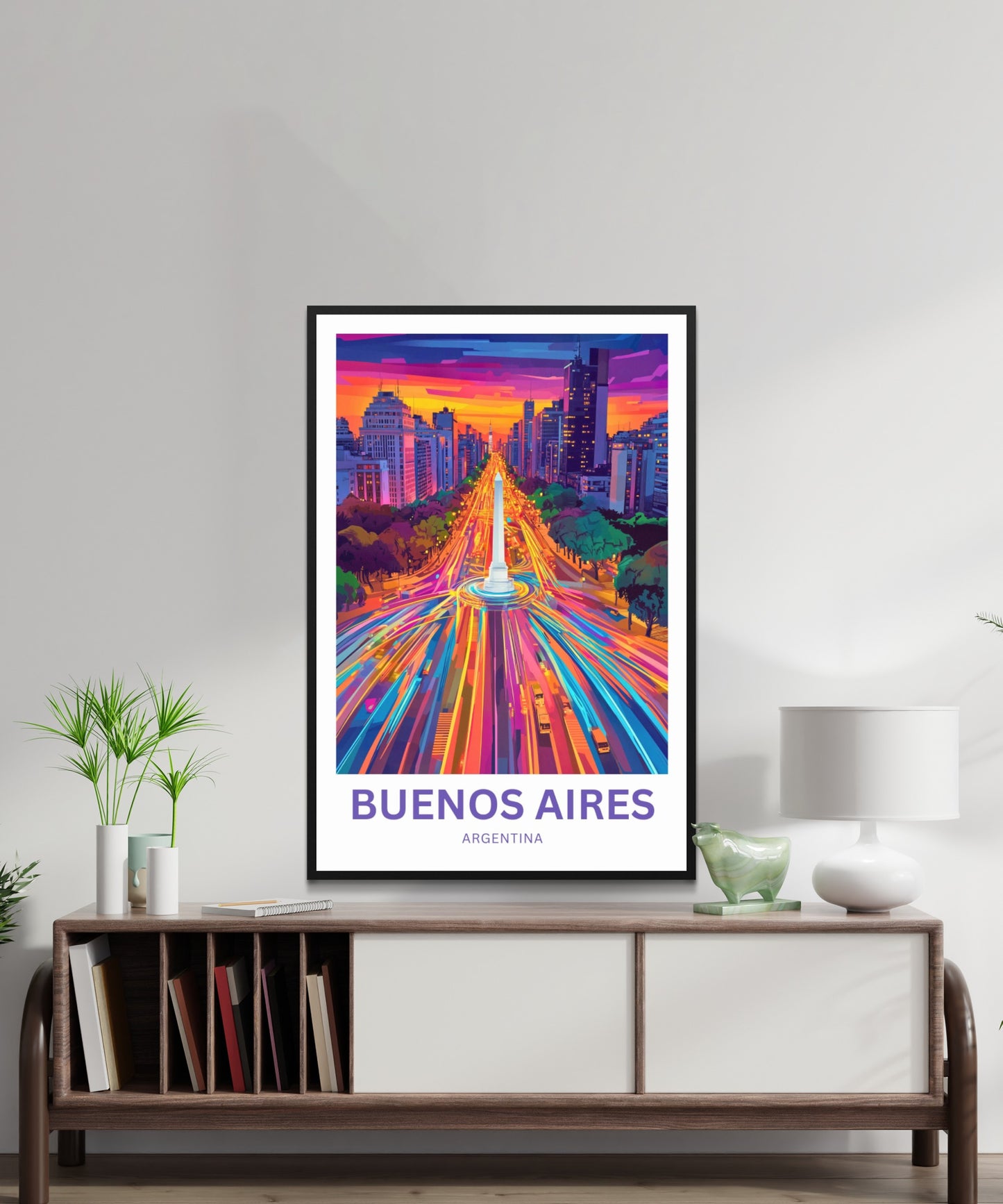 Buenos Aires Travel Poster - Vibrant Streets of Story and Soul