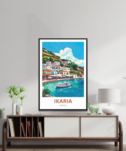 Ikaria Beach Travel Poster  - Harbor Haven