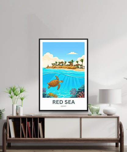 Red Sea Travel Poster  - Beneath the Red Sea