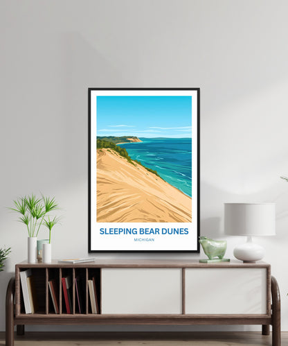 Sleeping Bear Dunes Travel Poster - National Lakeshore