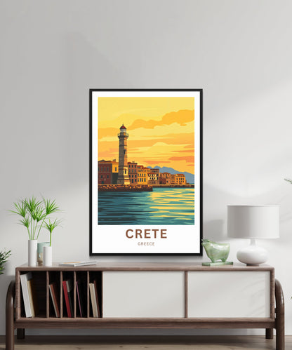 Crete Travel Poster - Timeless Island of Greece