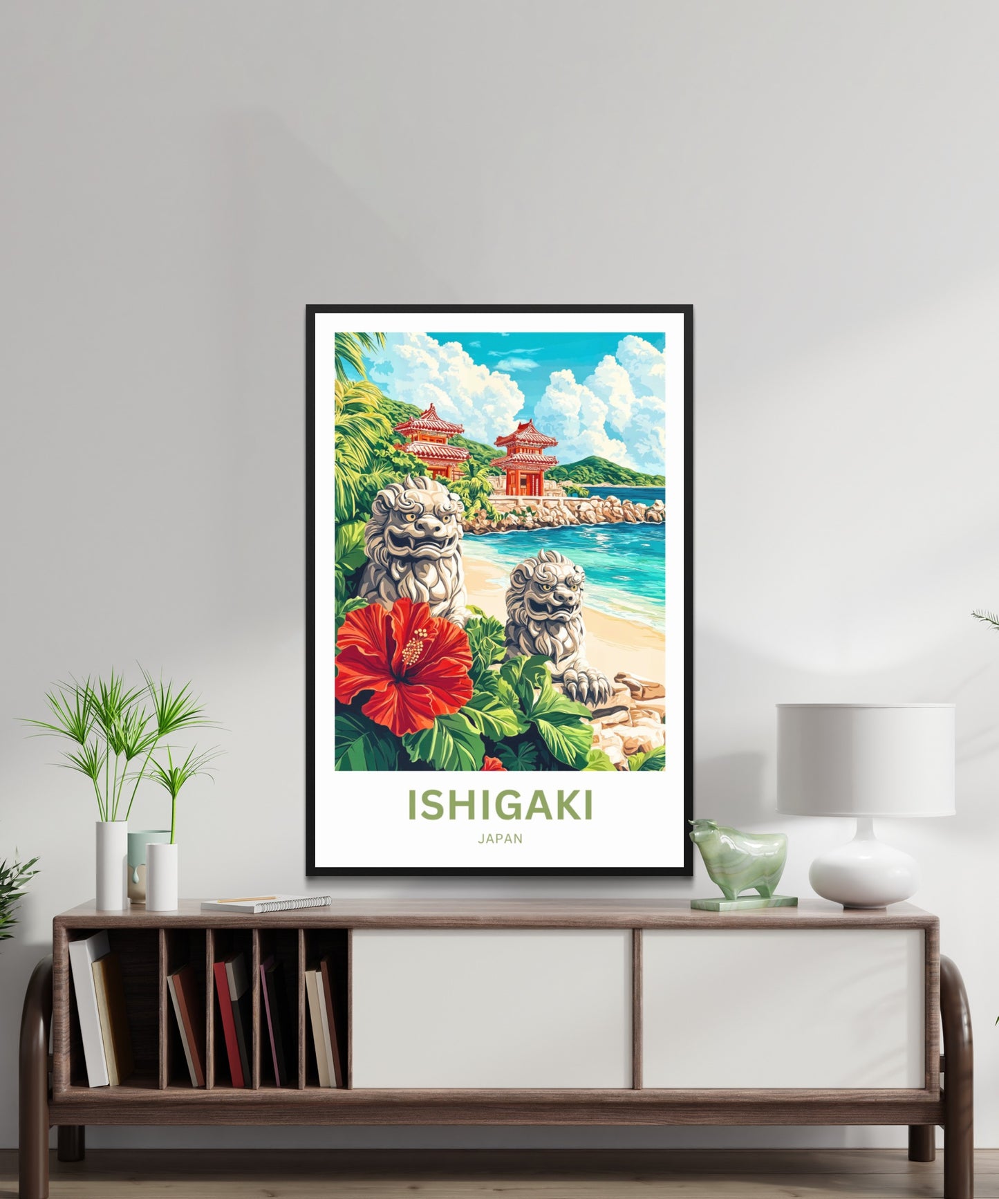 Ishigaki Travel Poster - Guardians of the Island Breeze