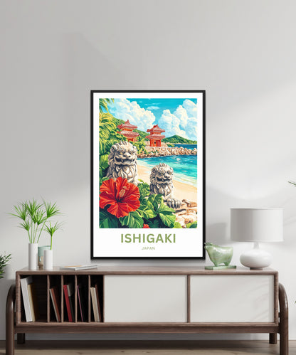 Ishigaki Travel Poster - Guardians of the Island Breeze