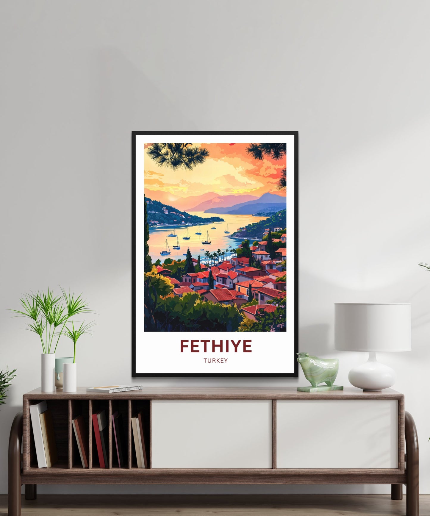Fethiye Travel Poster - Captivating Harbor View in Turkey