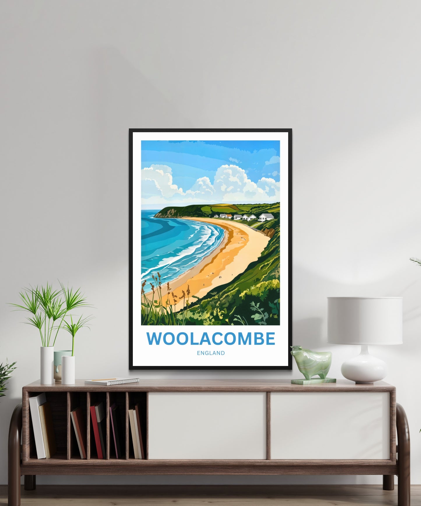 Woolacombe Travel Poster - Golden Sands by the Sea