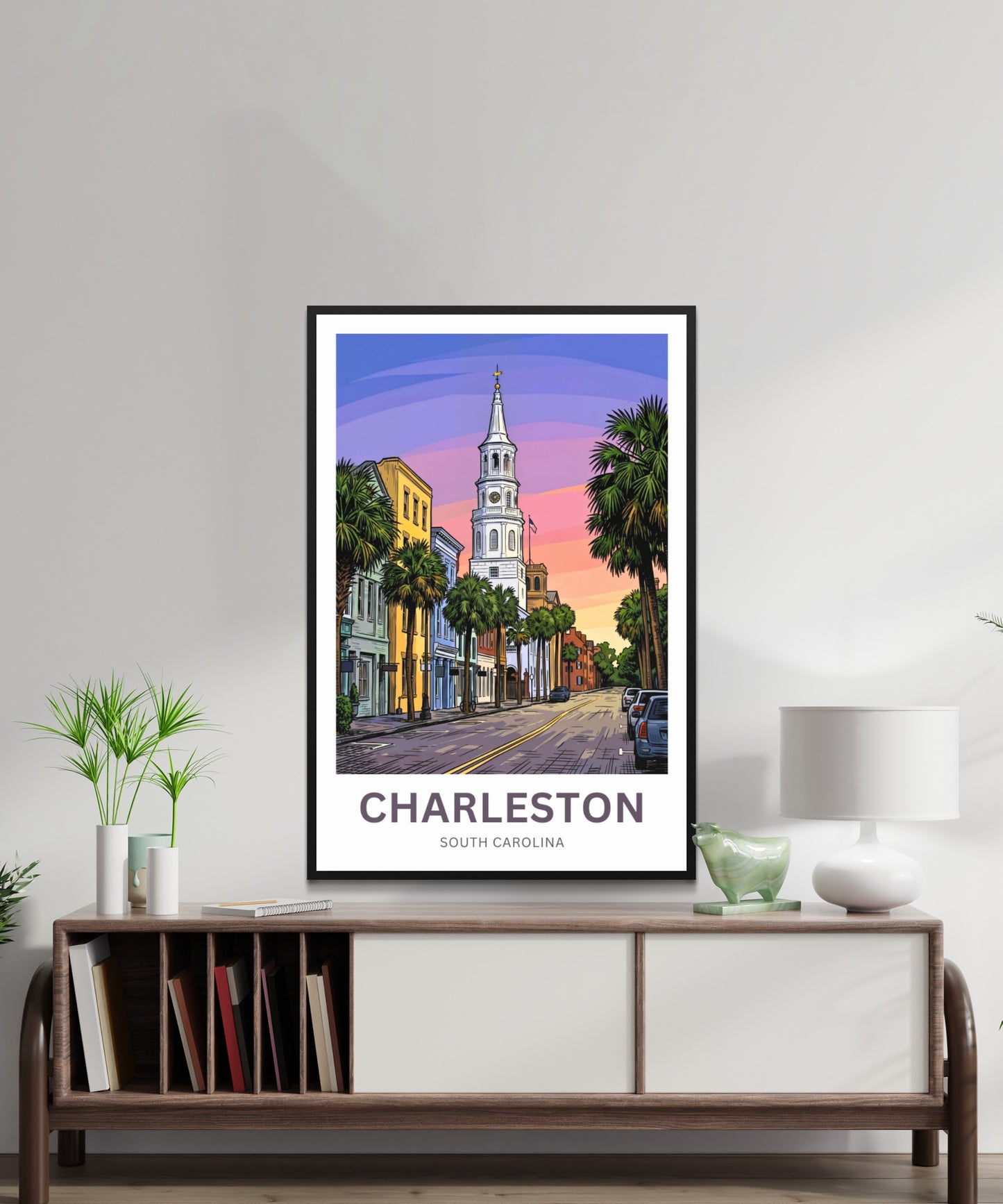 Charleston Historic District Travel Poster - Heritage Streets