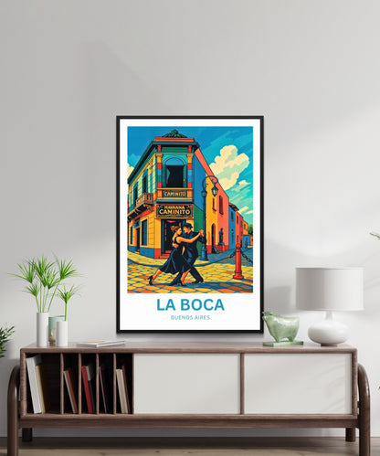La Boca Travel Poster - Caminito Street