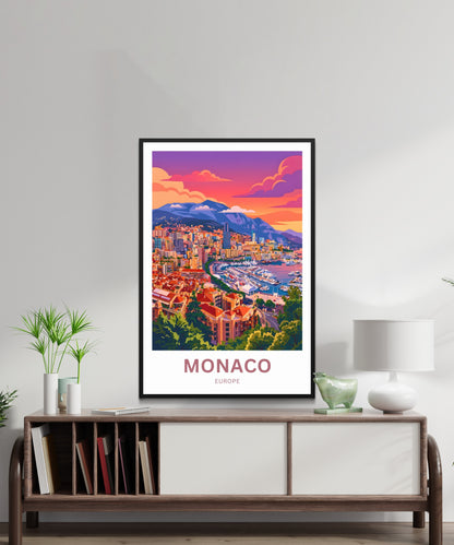 Monaco  Travel Poster - Mesmerizing Harbor View