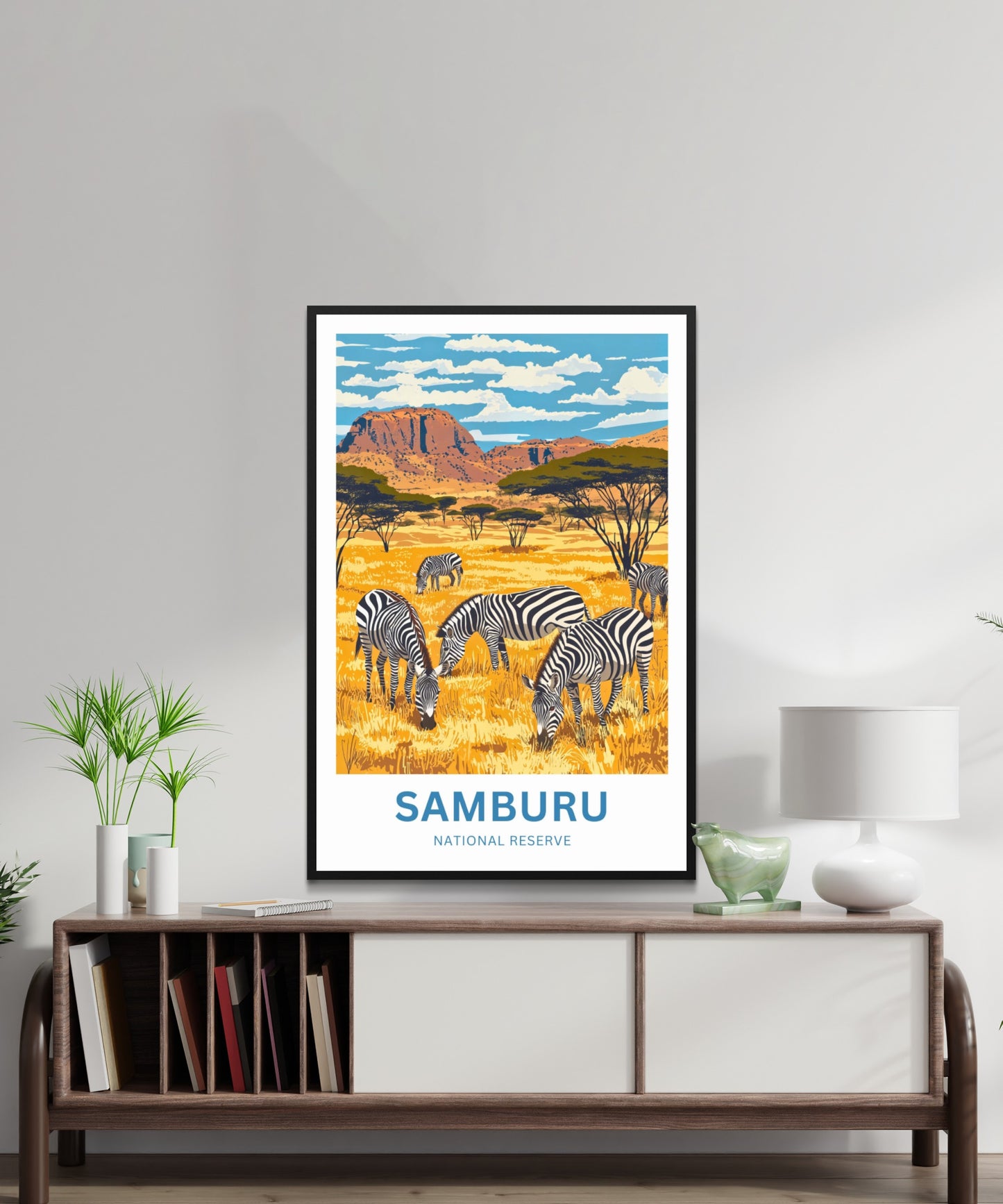 Samburu National Reserve Travel Poster - Kenya Hidden Treasure