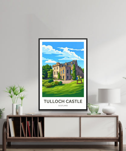 Tulloch Castle Travel Poster - Scottish Highlands