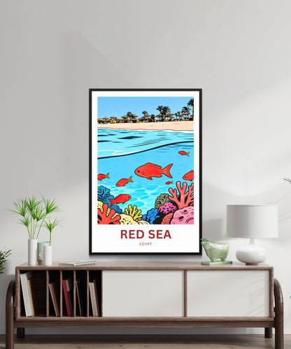Red Sea Travel Poster - Underwater Paradise