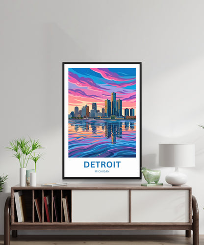 Detroit Travel Poster