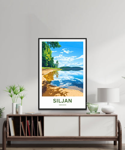 Lake Siljan Travel Poster - Sweden Nature's Nordic Jewel
