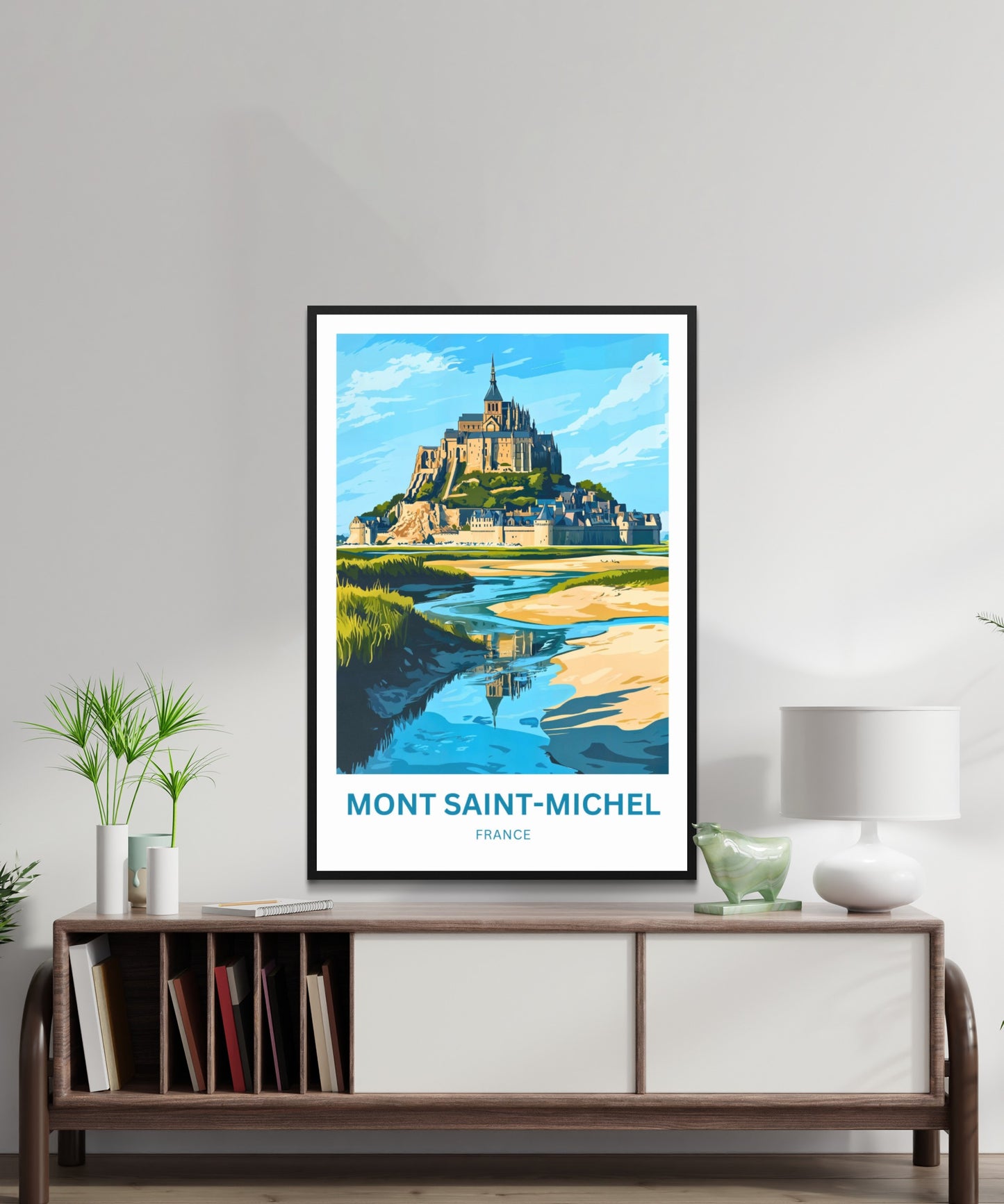 Mont Saint-Michel Travel Poster - Sacred Island, Timeless Wonder