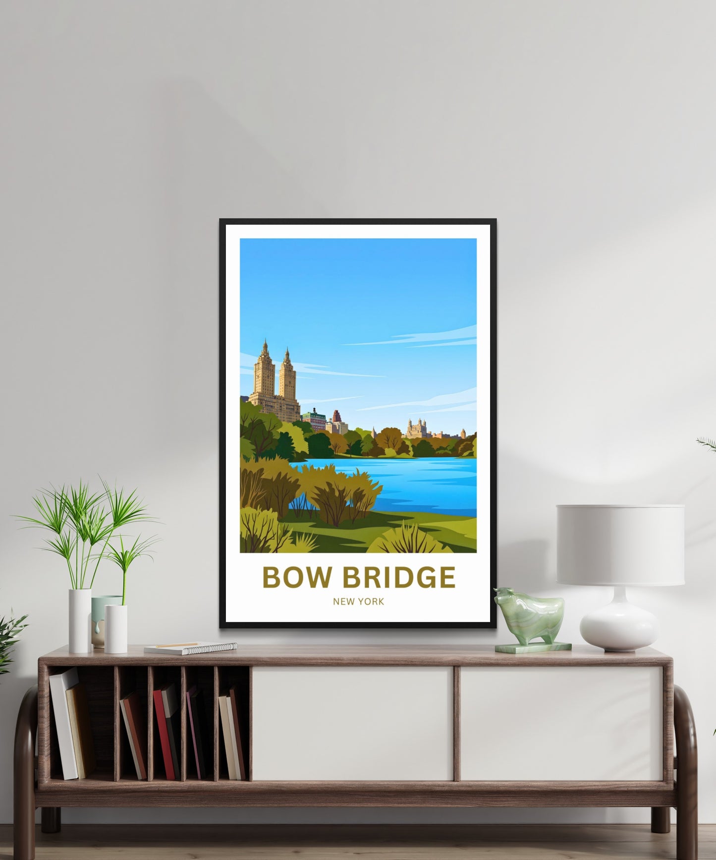 Central Park Bow Bridge  Travel Poster