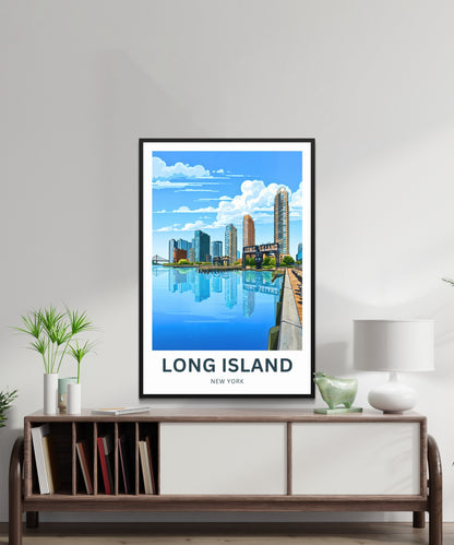 Long Island Travel Poster -  Skyline