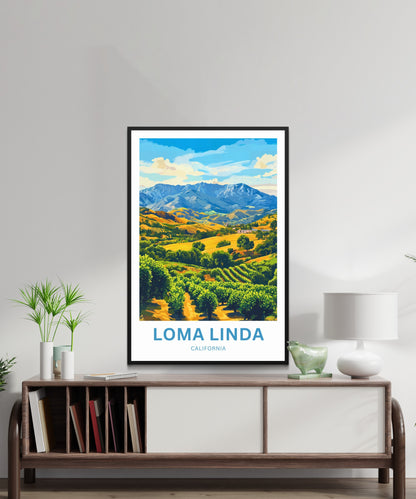 Loma Linda Travel Poster  - The Wellness Hills