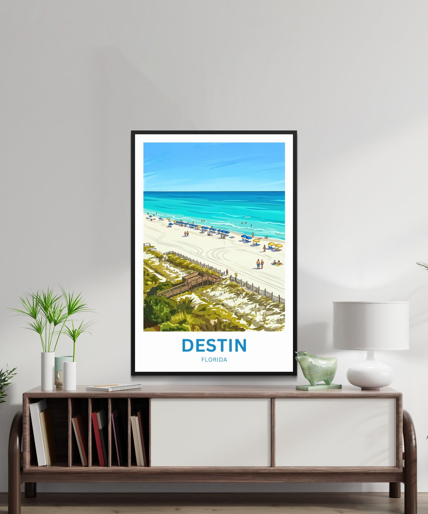 Destin, Florida Travel Poster - White Shores