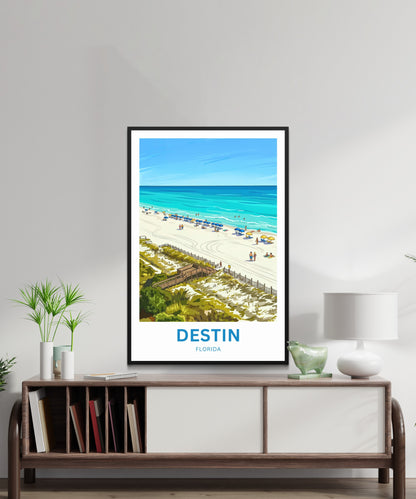 Destin, Florida Travel Poster - White Shores