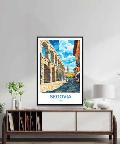 Segovia Travel Poster - Timeless Beauty in the Heart of Spain