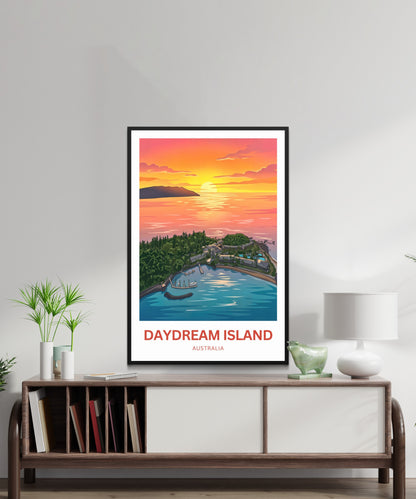 Daydream Island Travel Poster - Sunset