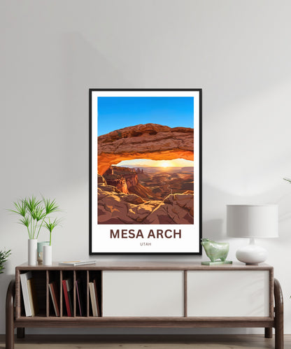 Mesa Arch Travel Poster -   Sun Rise, Utah