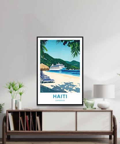 Haiti Travel Poster - Dockside Dreams