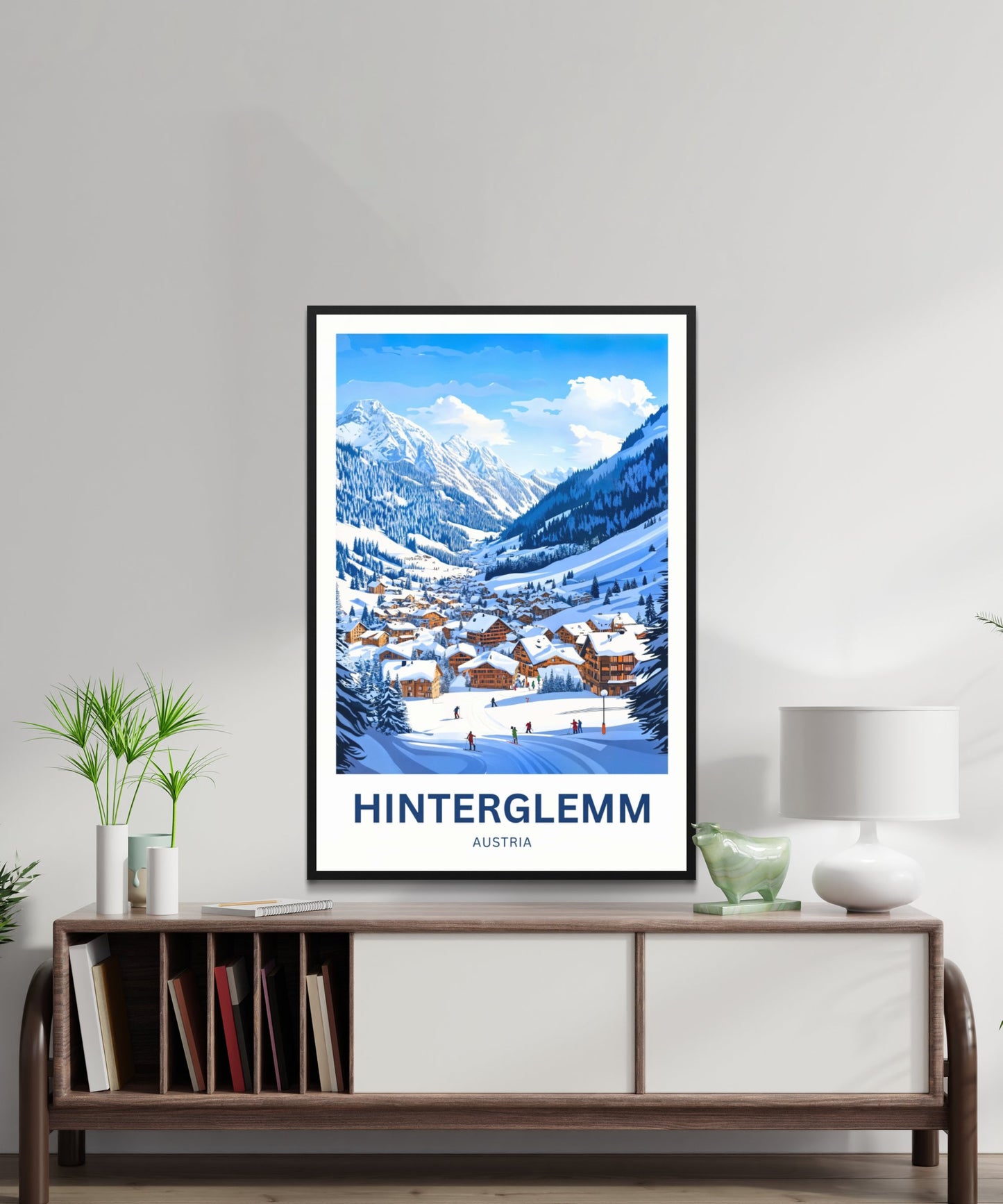 Hinterglemm Travel Poster - Austrian Hinterglemm Ski Resort