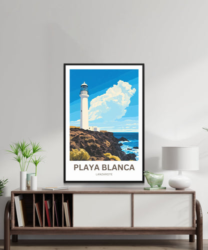 Playa Blanca Travel Poster- Lanzarote